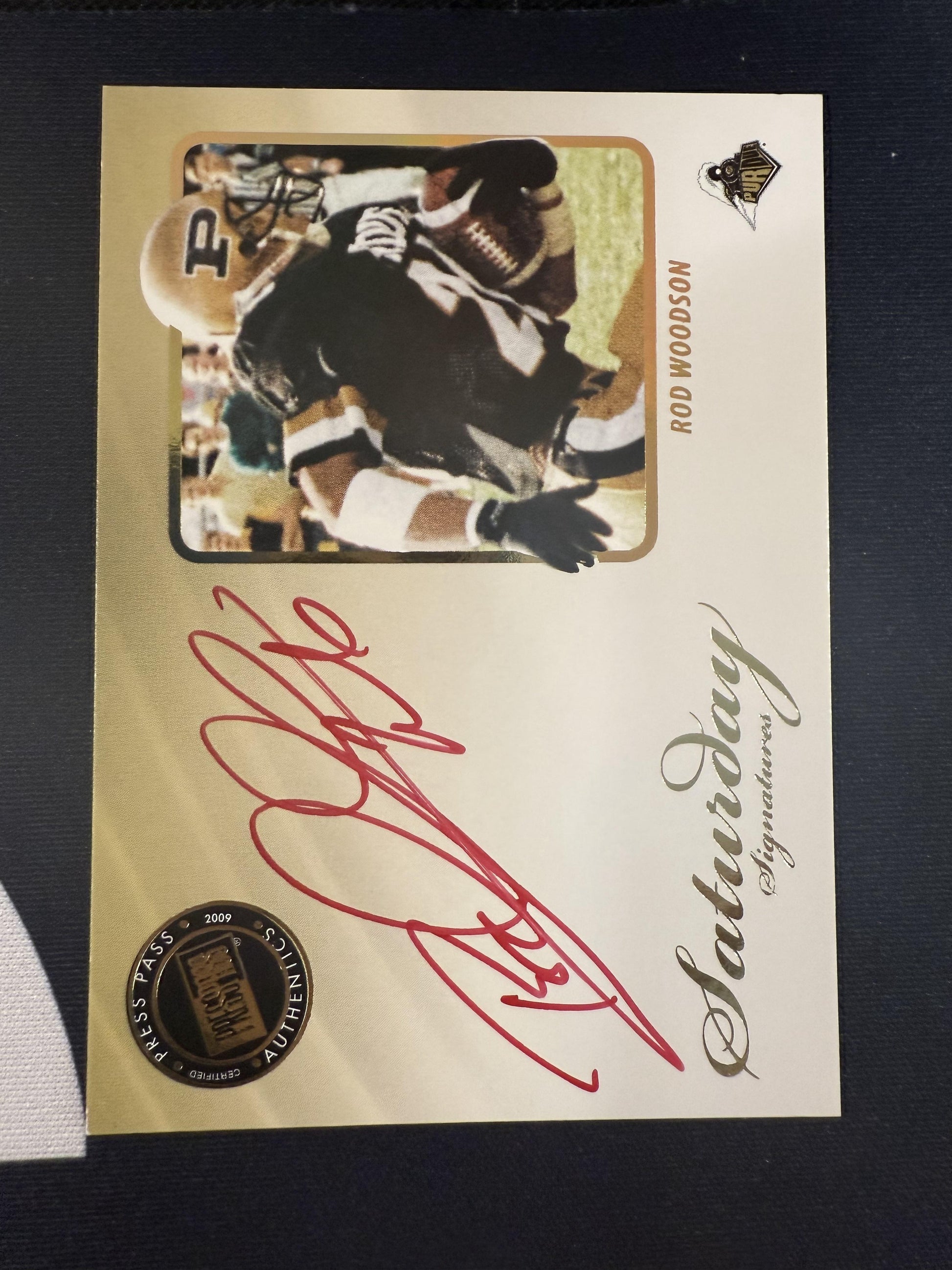 #SS-RW2 Rod Woodson 2009 Press Pass Legends AU Auto Purdue Saturday Signatures