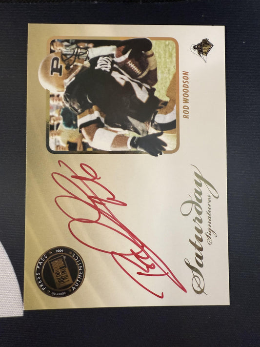 #SS-RW2 Rod Woodson 2009 Press Pass Legends AU Auto Purdue Saturday Signatures