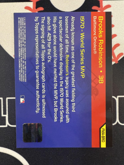 #FMA-BRO Brooks Robinson 2002 Finest AU Auto Baltimore Orioles sports Moments