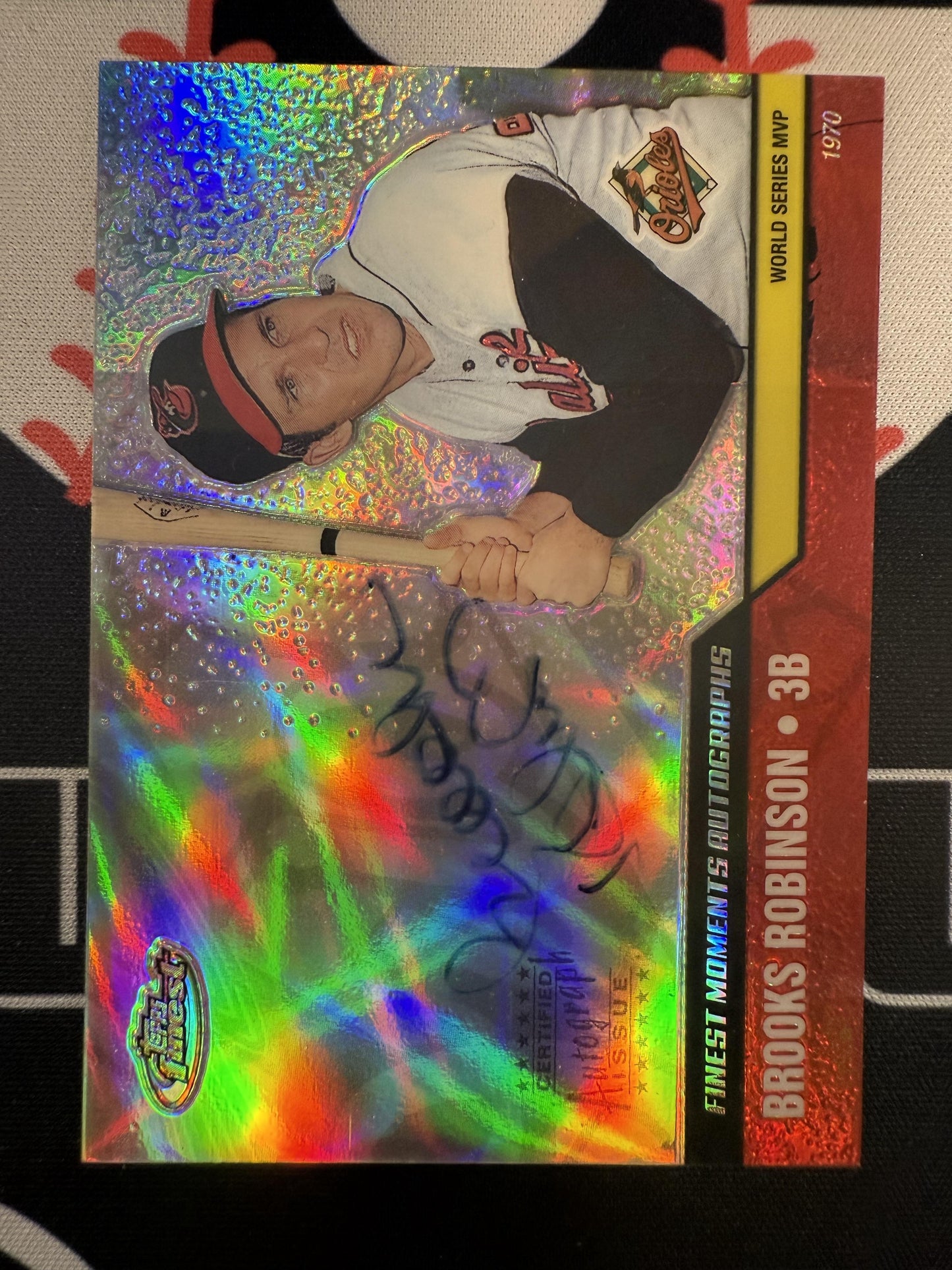 #FMA-BRO Brooks Robinson 2002 Finest AU Auto Baltimore Orioles sports Moments