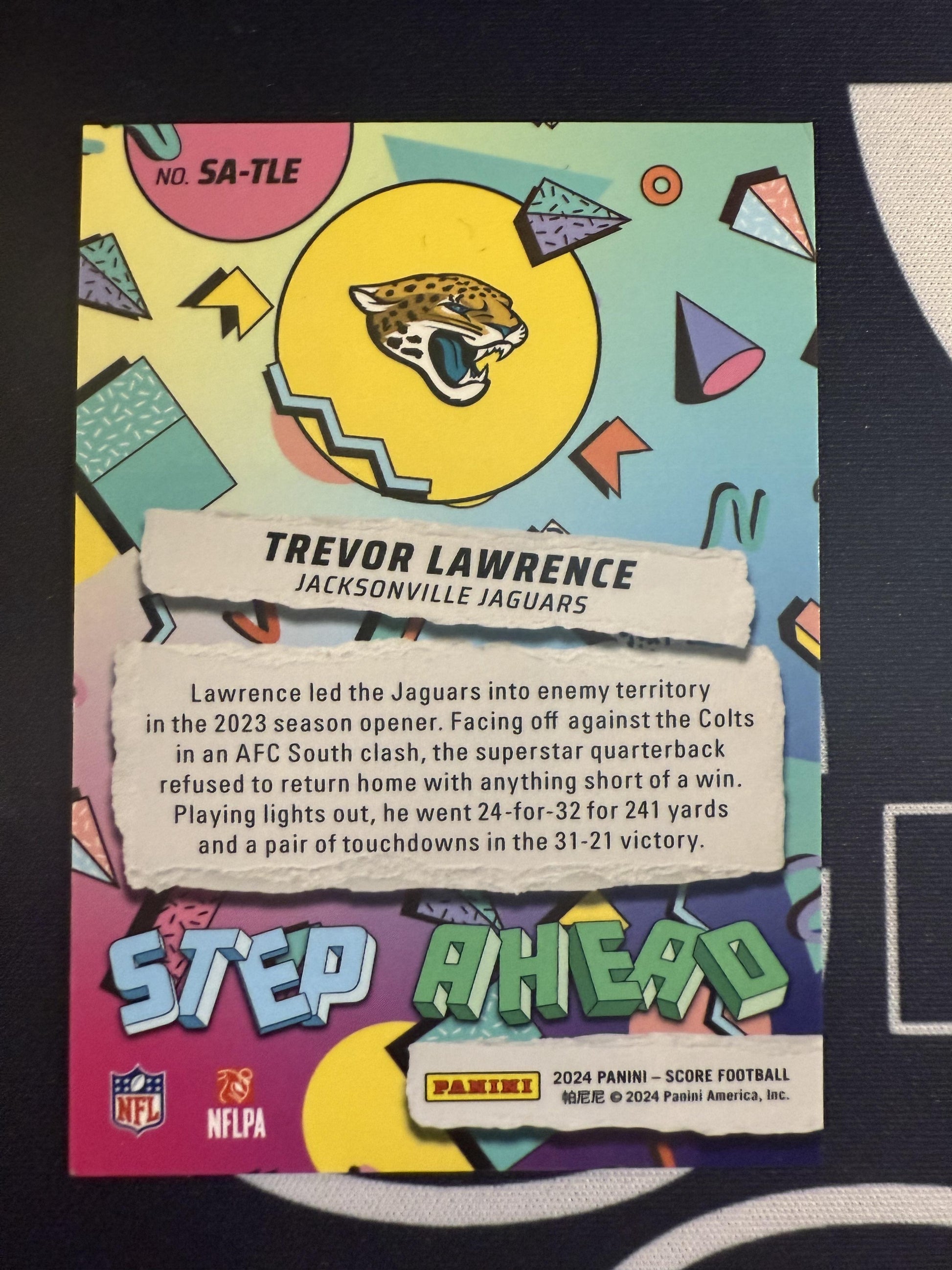 #SA-TLE Trevor Lawrence 2024 Score Jacksonville Jaguars sports Step Ahead