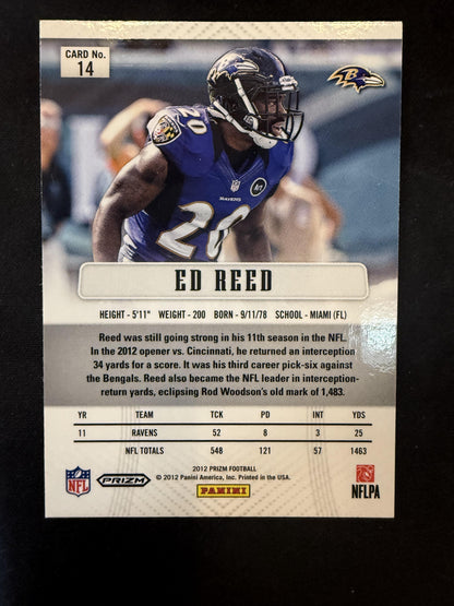 #14 Ed Reed 2012 Panini Prizm Baltimore Ravens sports Prizms