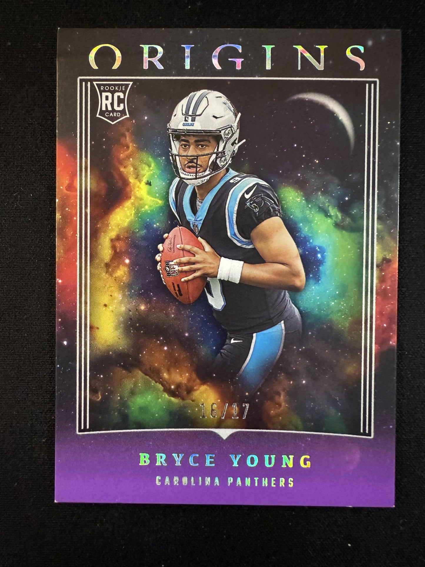 #97 Bryce Young 2023 Panini Origins SN,RC Rookie #/17 Carolina Panthers Purple