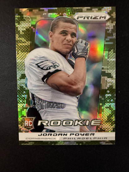 #247 Jordan Poyer 2013 Panini Prizm RC Rookie Philadelphia Eagles Prizms Camo