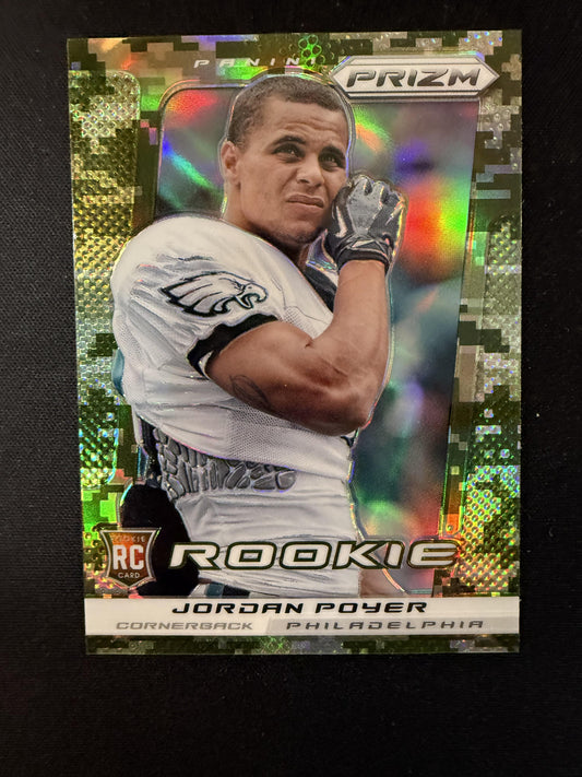 #247 Jordan Poyer 2013 Panini Prizm RC Rookie Philadelphia Eagles Prizms Camo