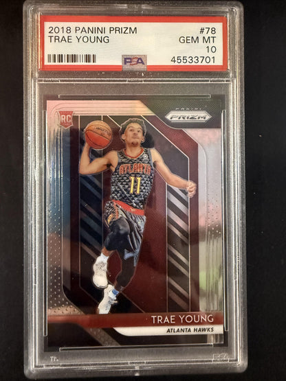 #78 Trae Young 2018-19 Panini Prizm RC Rookie Atlanta Hawks sports