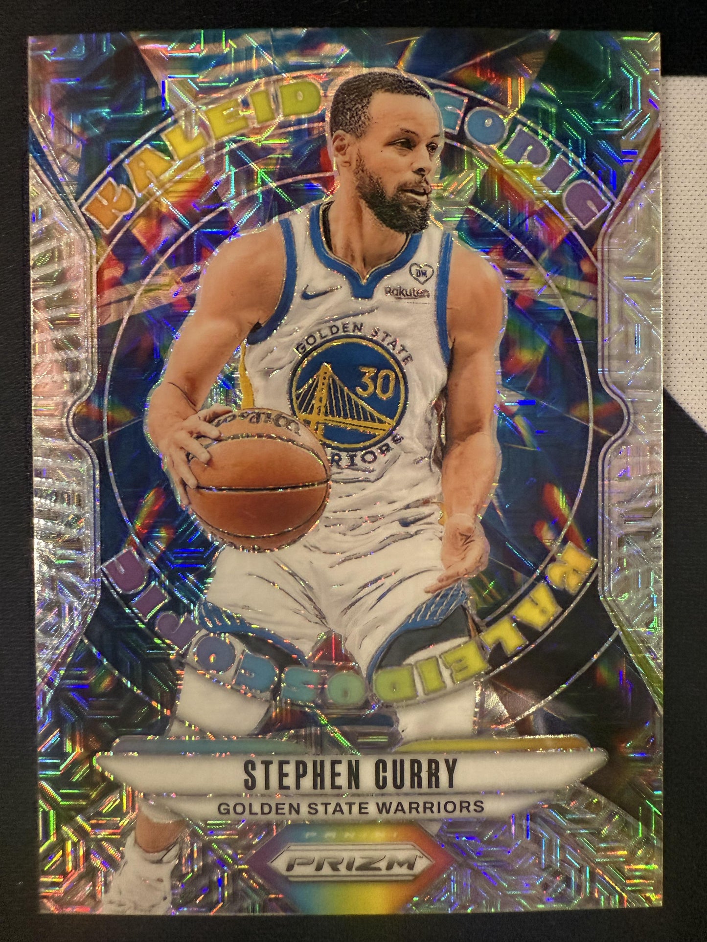 2024-25 Panini Prizm #12 Stephen Curry Kaleidoscopic Prizms Mojo #/25