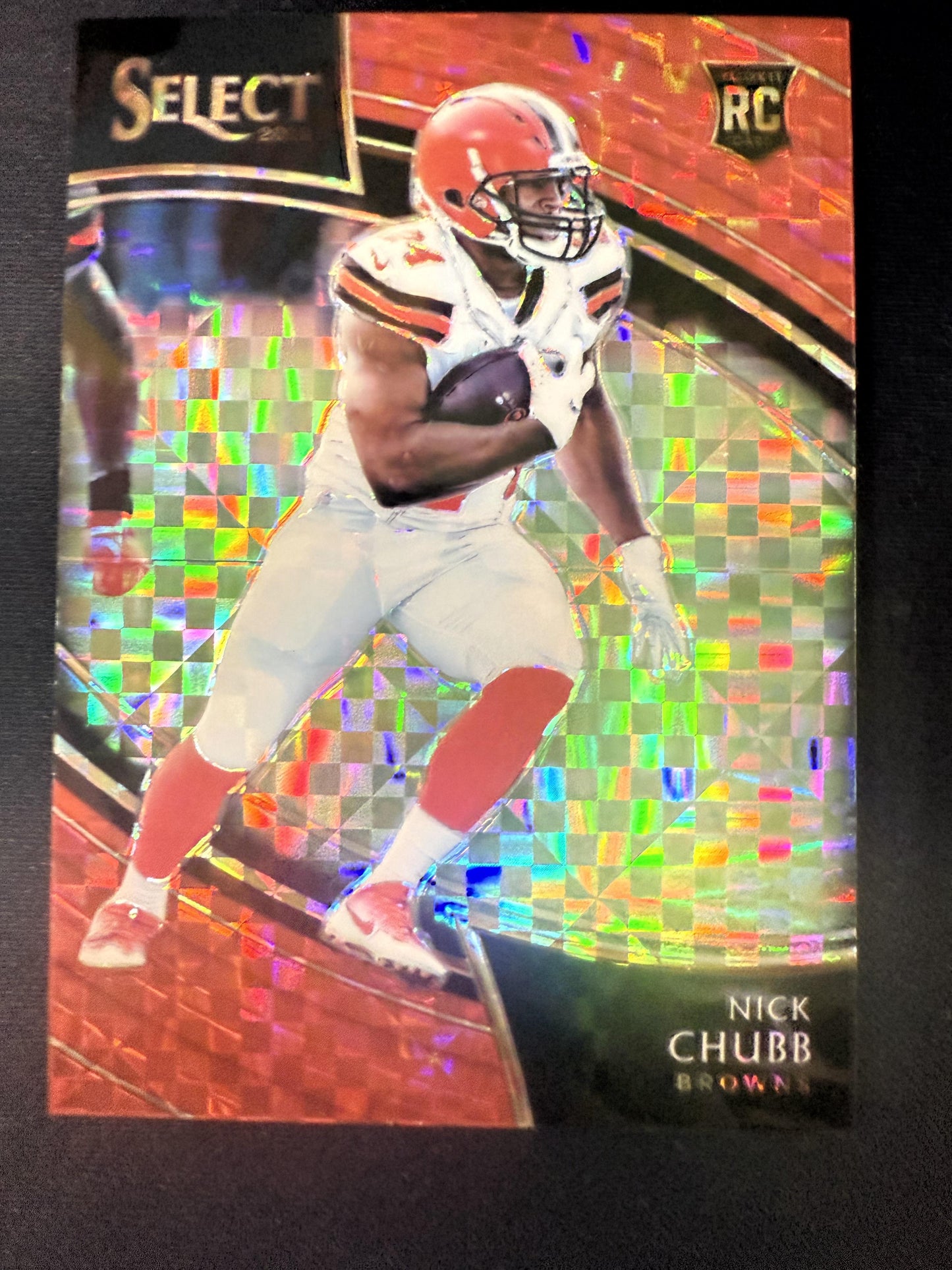 2018 Panini Select #297 Nick Chubb Red Prizm #/49