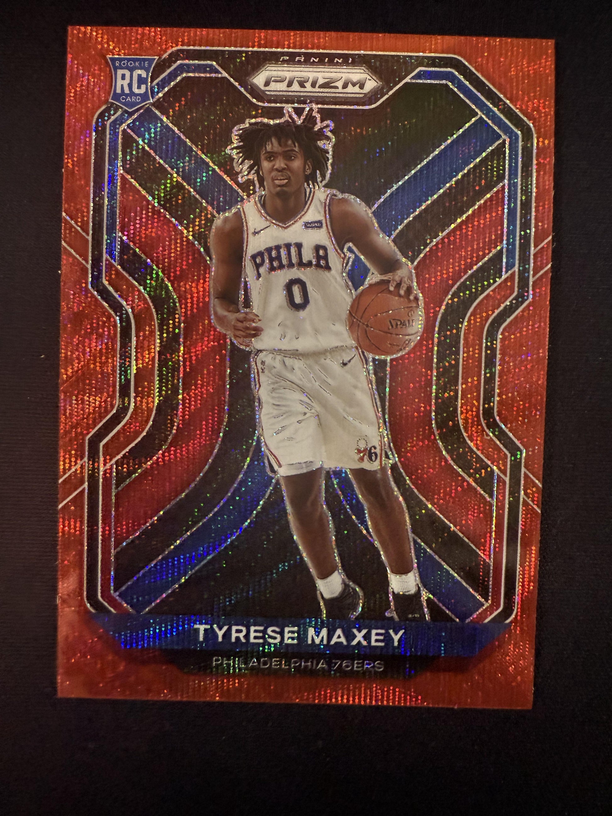 #256 Tyrese Maxey 2020-21 Panini Prizm - Ruby Wave Prizms 76ers