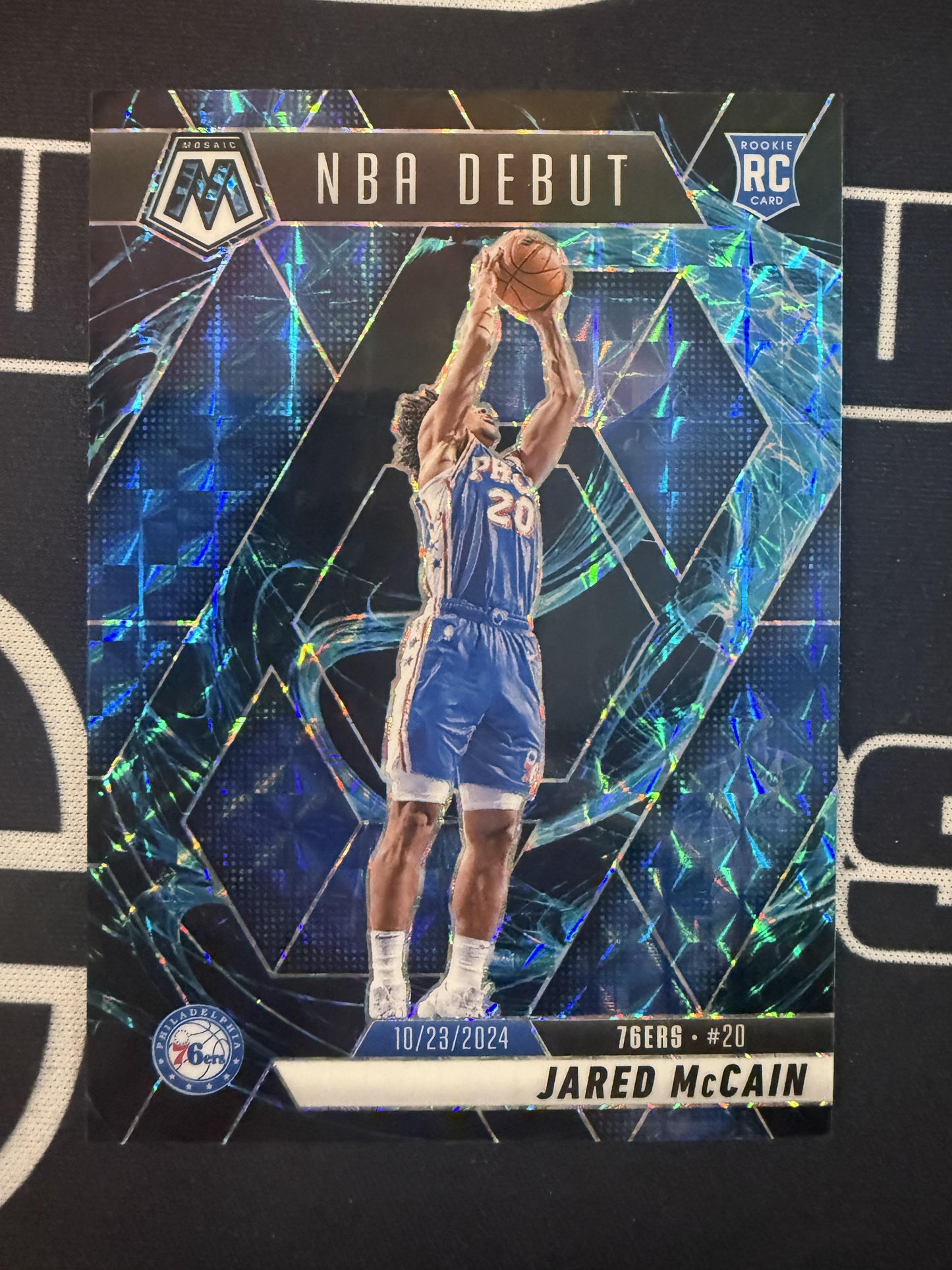 #263 Jared McCain 2024-25 Panini Mosaic Philadelphia 76ers sports Genesis Mosaic
