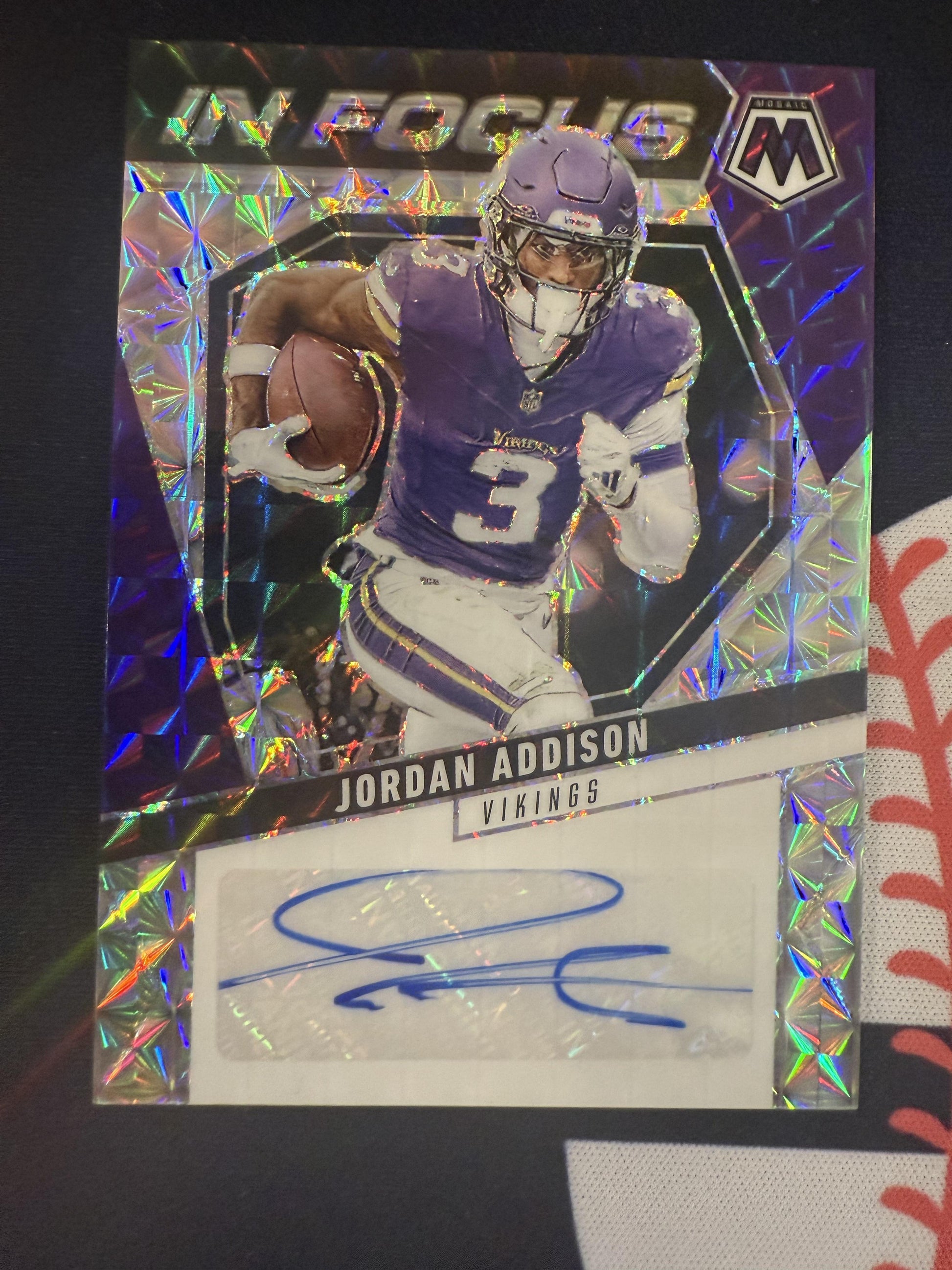 #IFS-JAN JORDAN ADDISON 2025 PANINI MOSAIC IN FOCUS AUTOGRAPH