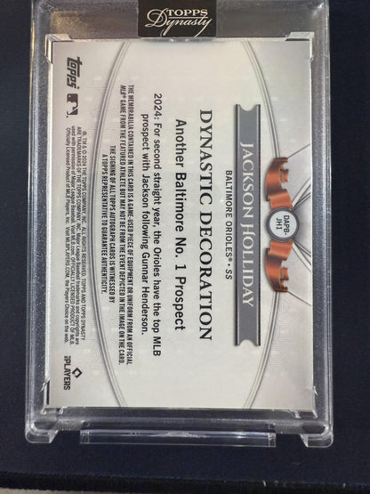#DAPB-JH1 Jackson Holliday 2024 Topps Dynasty Patch Bronze Auto /10 Orioles