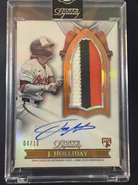 #DAPB-JH1 Jackson Holliday 2024 Topps Dynasty Patch Bronze Auto /10 Orioles