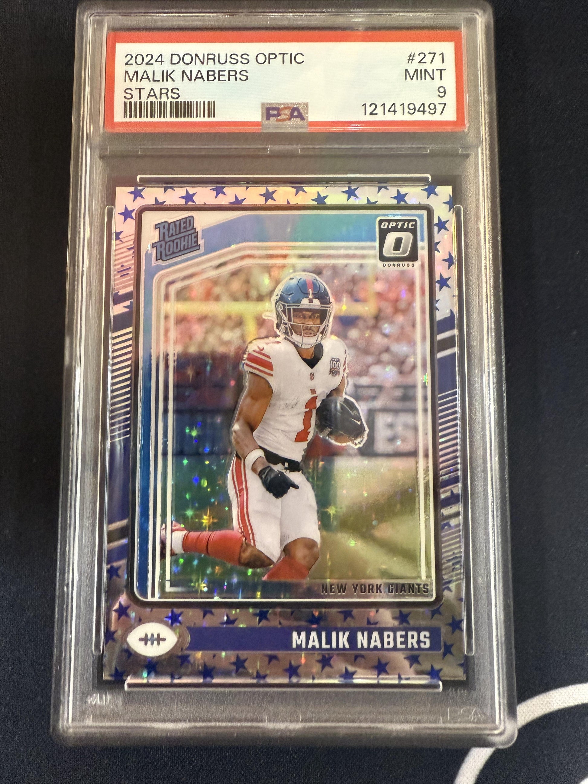 #271 Malik Nabers 2024 Donruss Optic New York Giants sports Stars