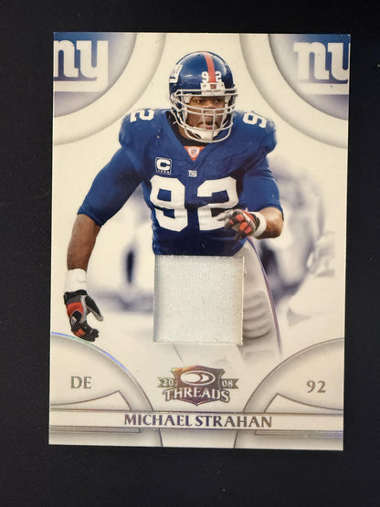 #28 Michael Strahan 2008 Donruss Threads SN #/50 New York Giants Gold Holofoil