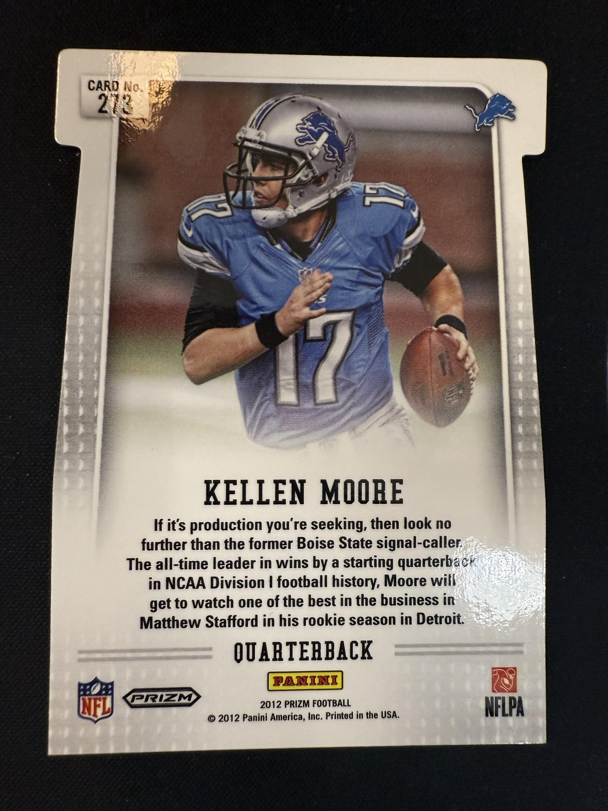 #273 Kellen Moore 2012 Panini Prizm RC Rookie Detroit Lions sports Prizms Red