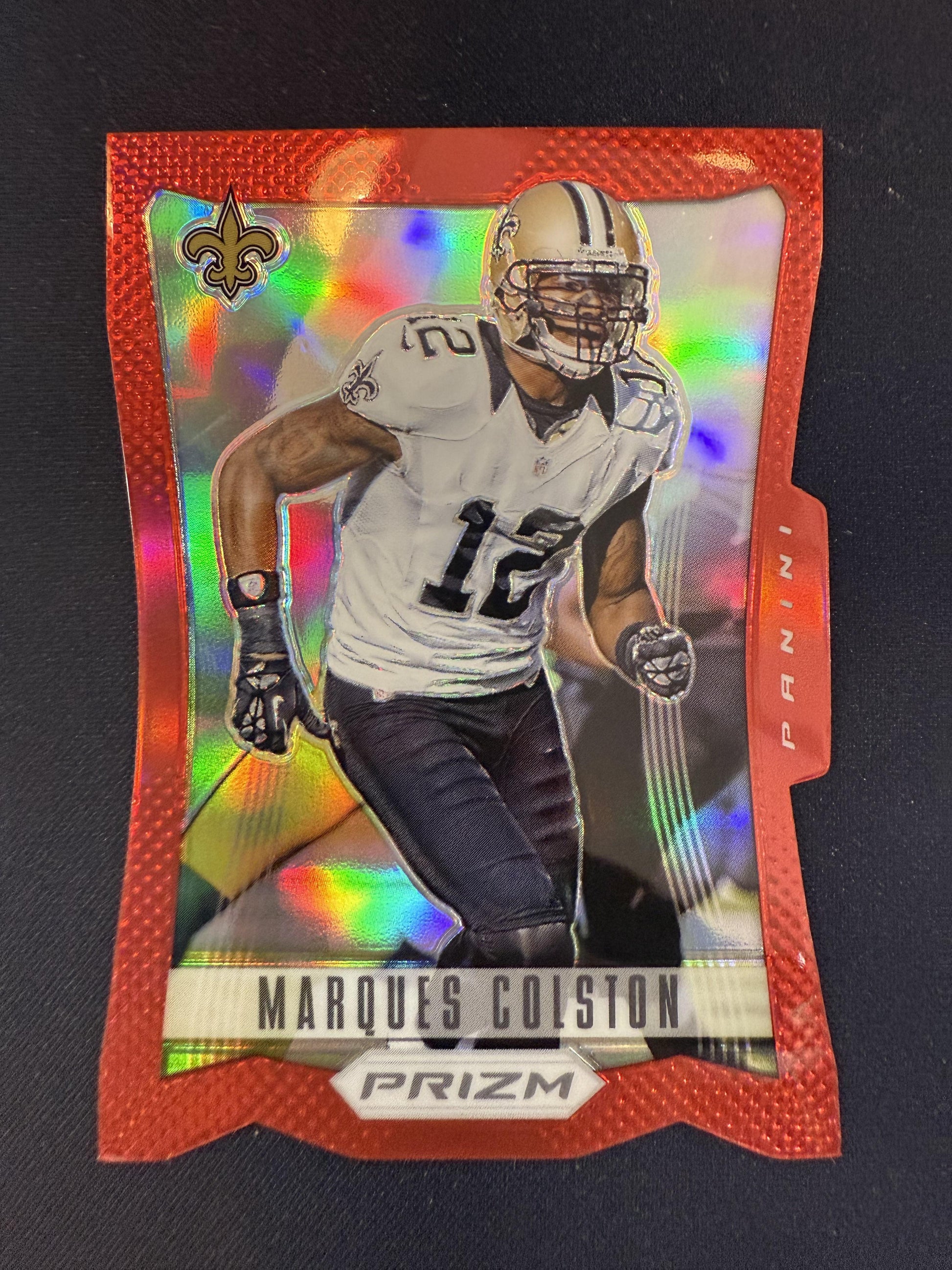 #122 Marques Colston 2012 Panini Prizm New Orleans Saints sports Prizms Red