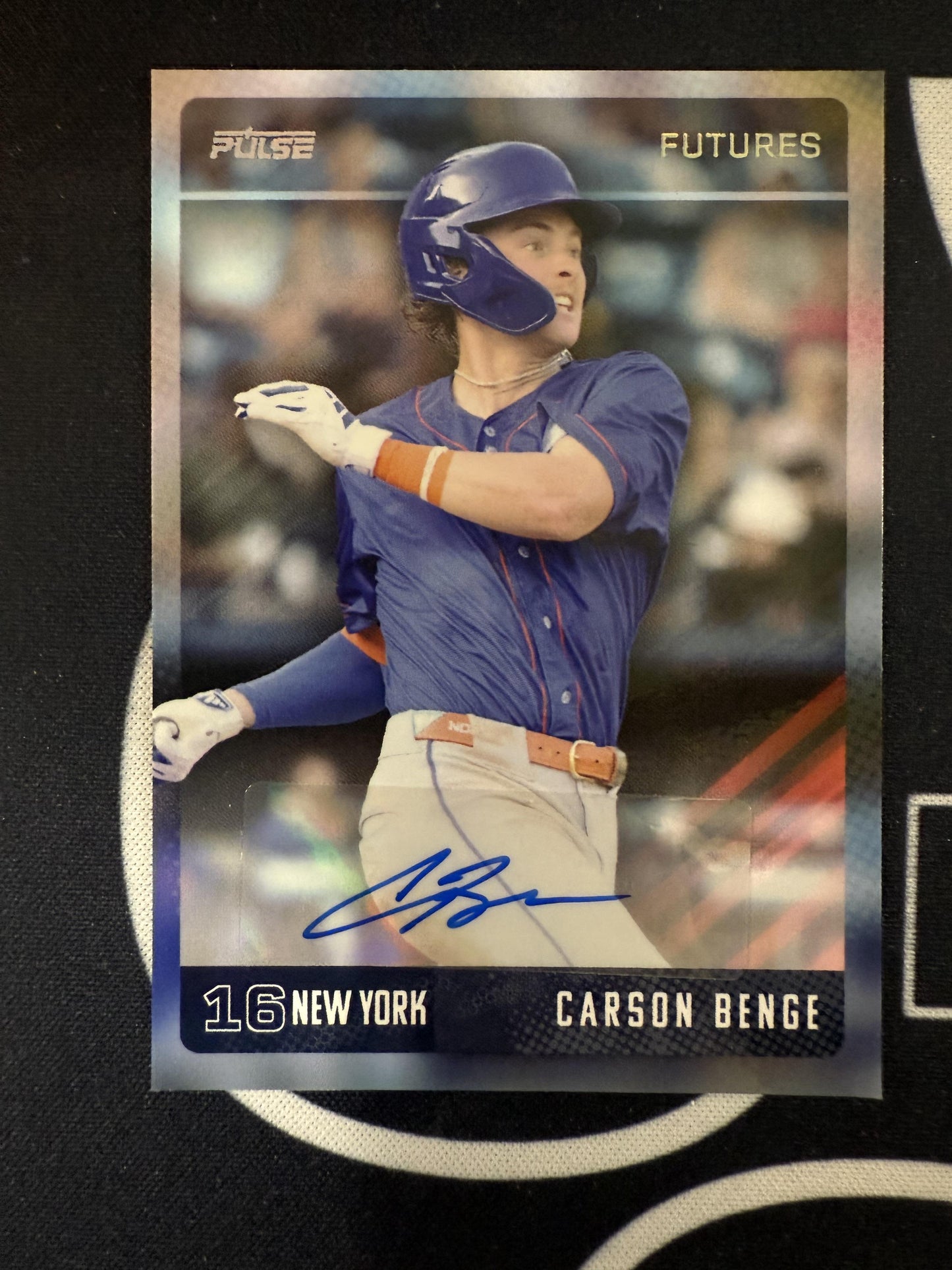 #PBAF-CB CARSON BENGE 2025 PULSE MERIDIAN NEW YORK METS sports AUTOGRAPH /60