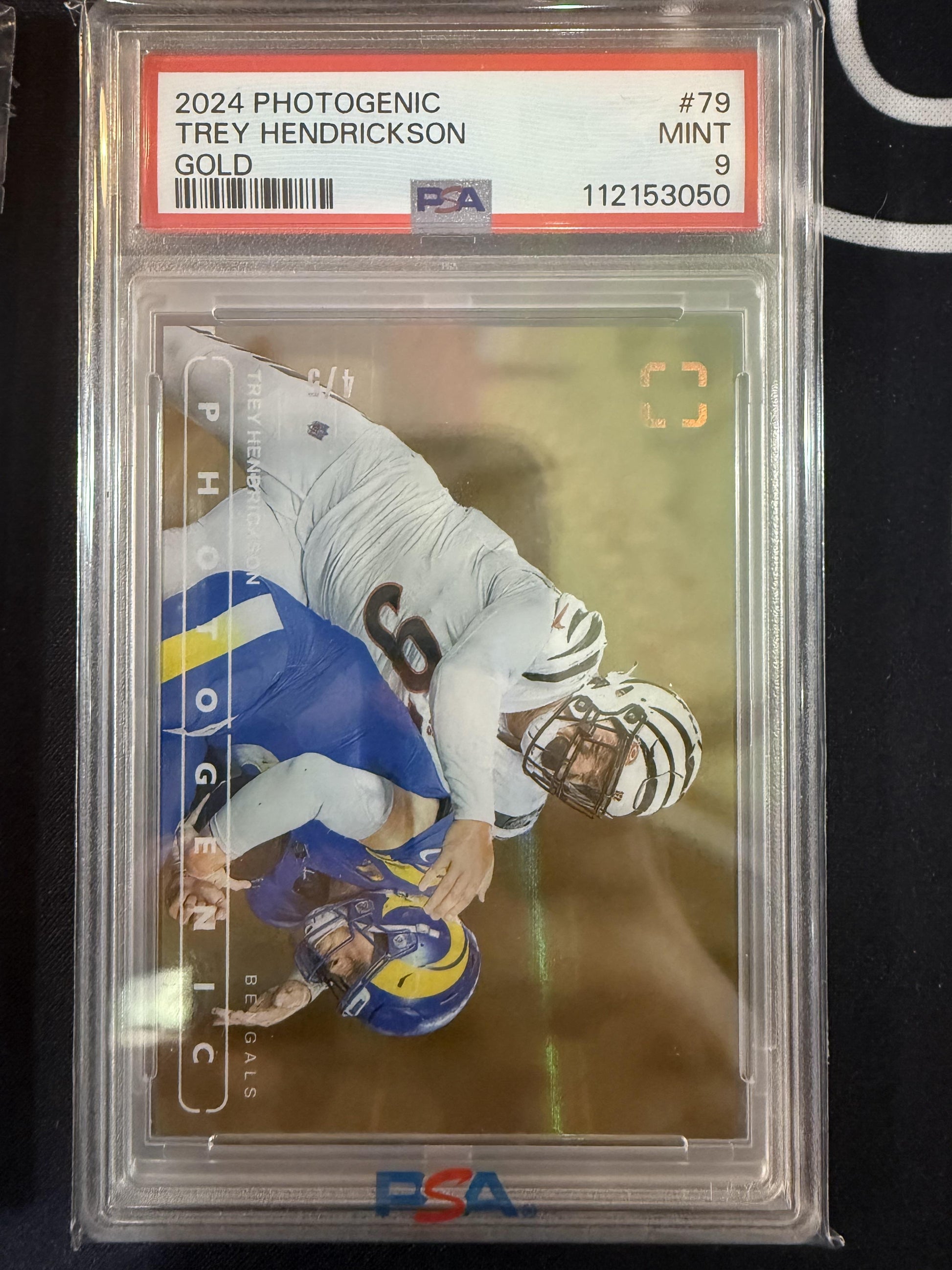 #79 Trey Hendrickson 2024 Panini Photogenic SN #/5 Cincinnati Bengals Gol/d