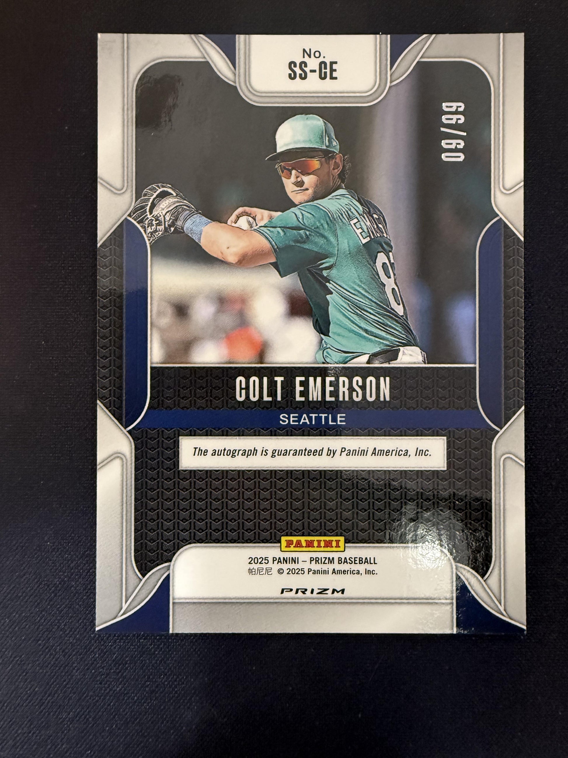 #SS-CE Colt Emerson 2025 Prizm Auto /99 Sensational Signatures Orange Pulsar