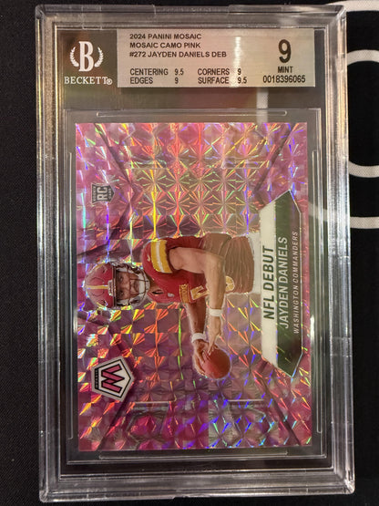 #272 Jayden Daniels 2024 Panini Mosaic Washington Commanders Mosaic Camo Pink