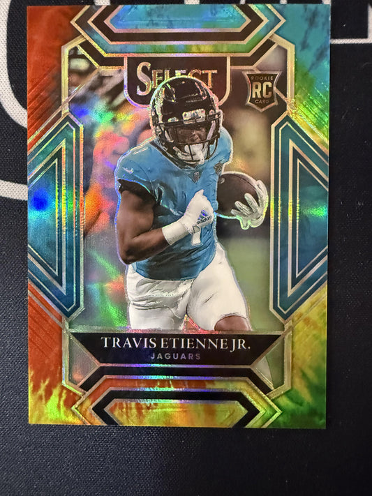 #254 Travis Etienne Jr. 2021 Panini Select SN,RC Rookie #/25 Jaguars Tie-Dye