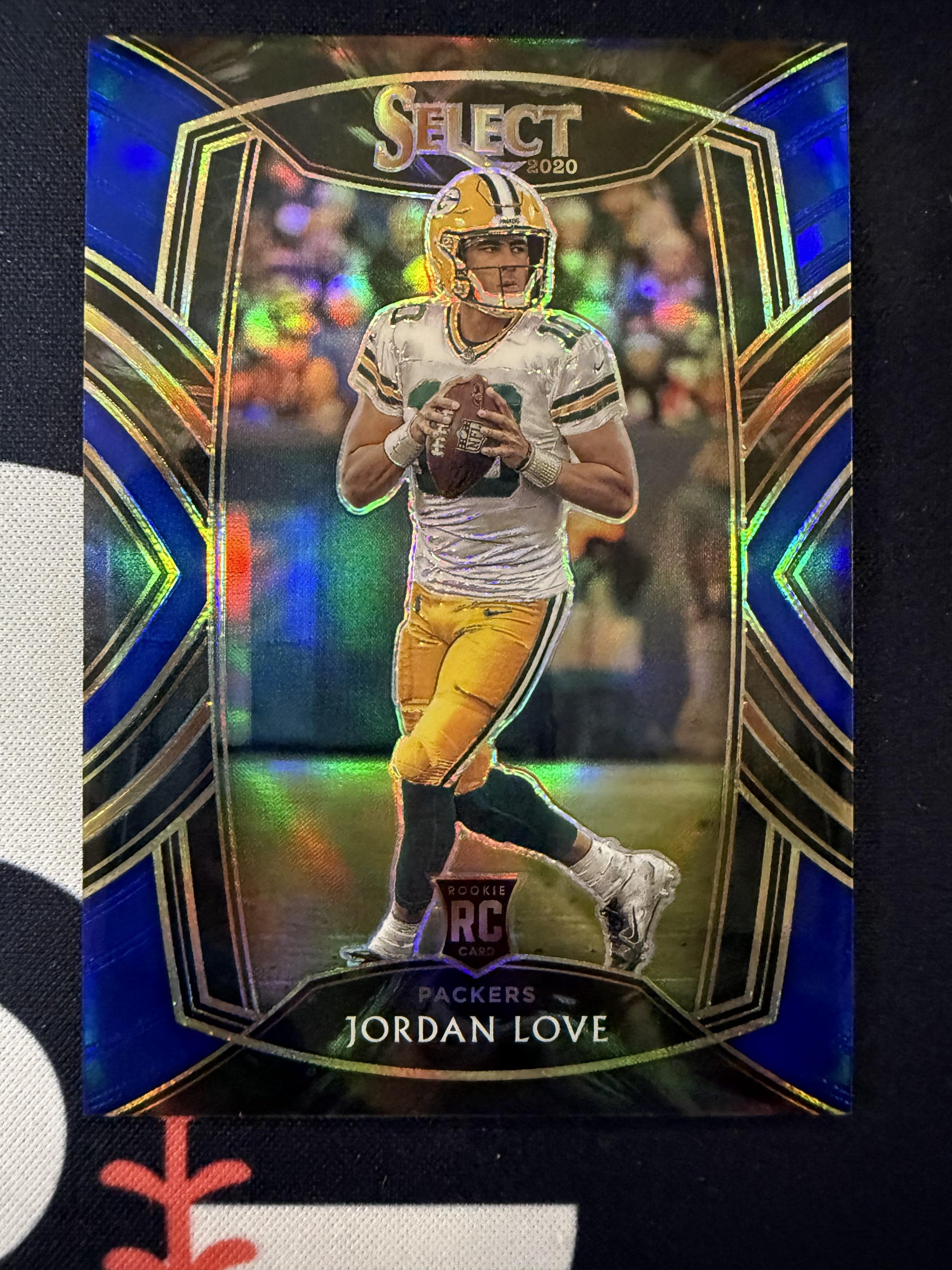 #247 Jordan Love 2020 Panini Select SN,RC Rookie #/75 Packers Blue