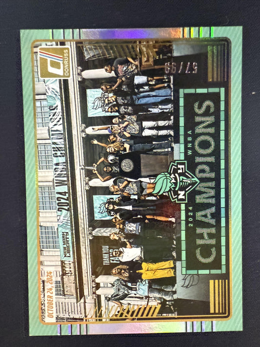 #1 New York Liberty 2025 Donruss WNBA SN #/99 New York Liberty sports Champions