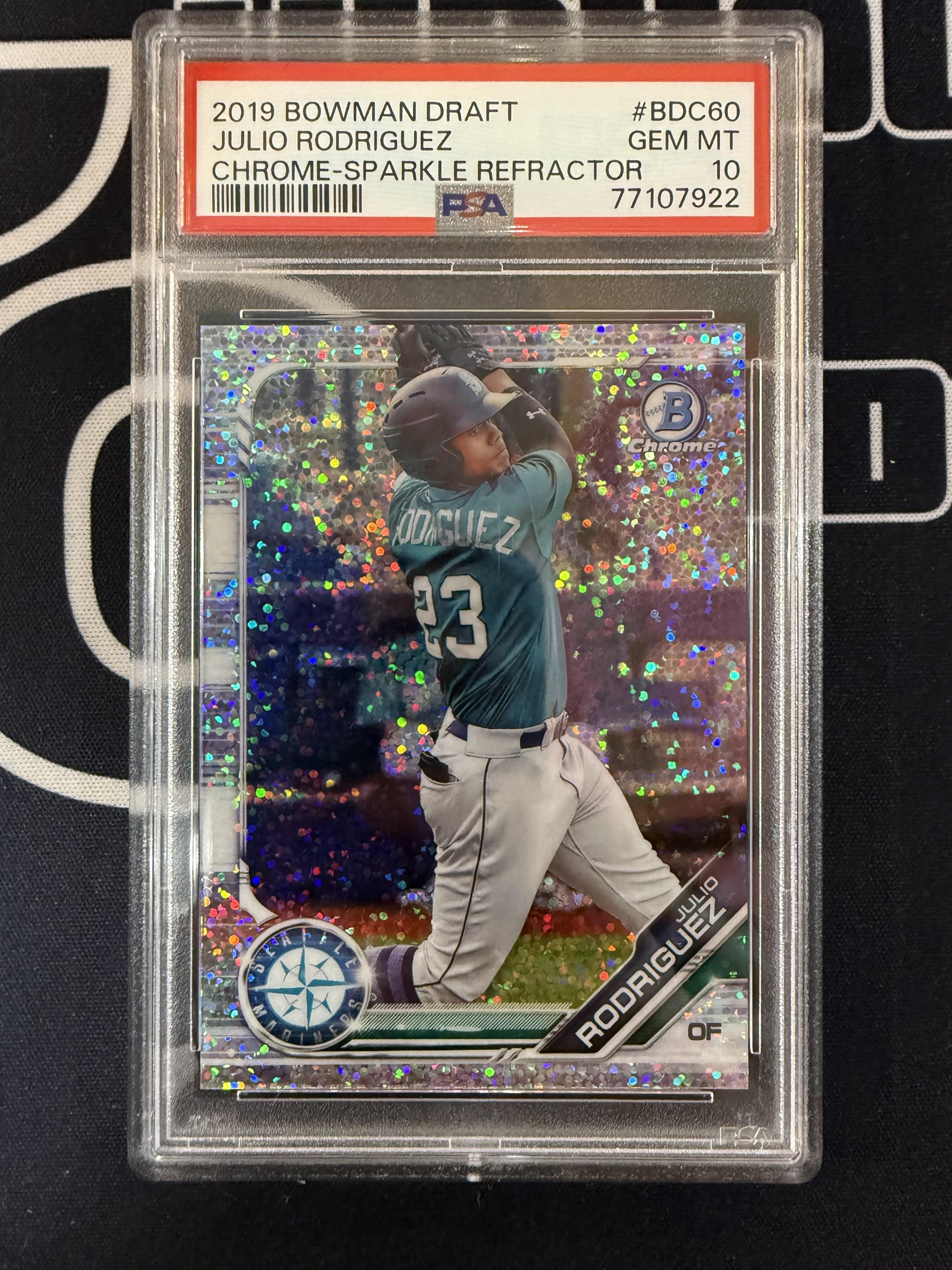 #BDC-60 Julio Rodriguez 2019 Bowman Draft Mariners Chrome Sparkle Refractor