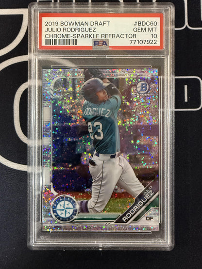 #BDC-60 Julio Rodriguez 2019 Bowman Draft Mariners Chrome Sparkle Refractor