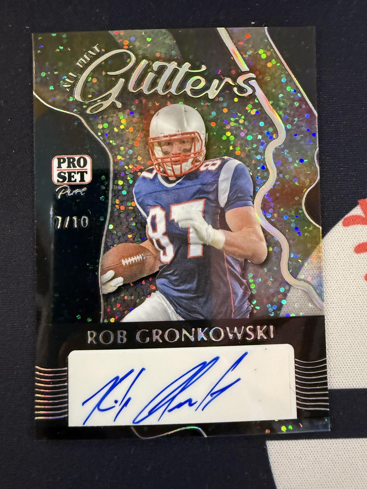 #AG-RG1 Rob Gronkowski 2024 Pro Set Pure Auto /10 All That Glitters Silver