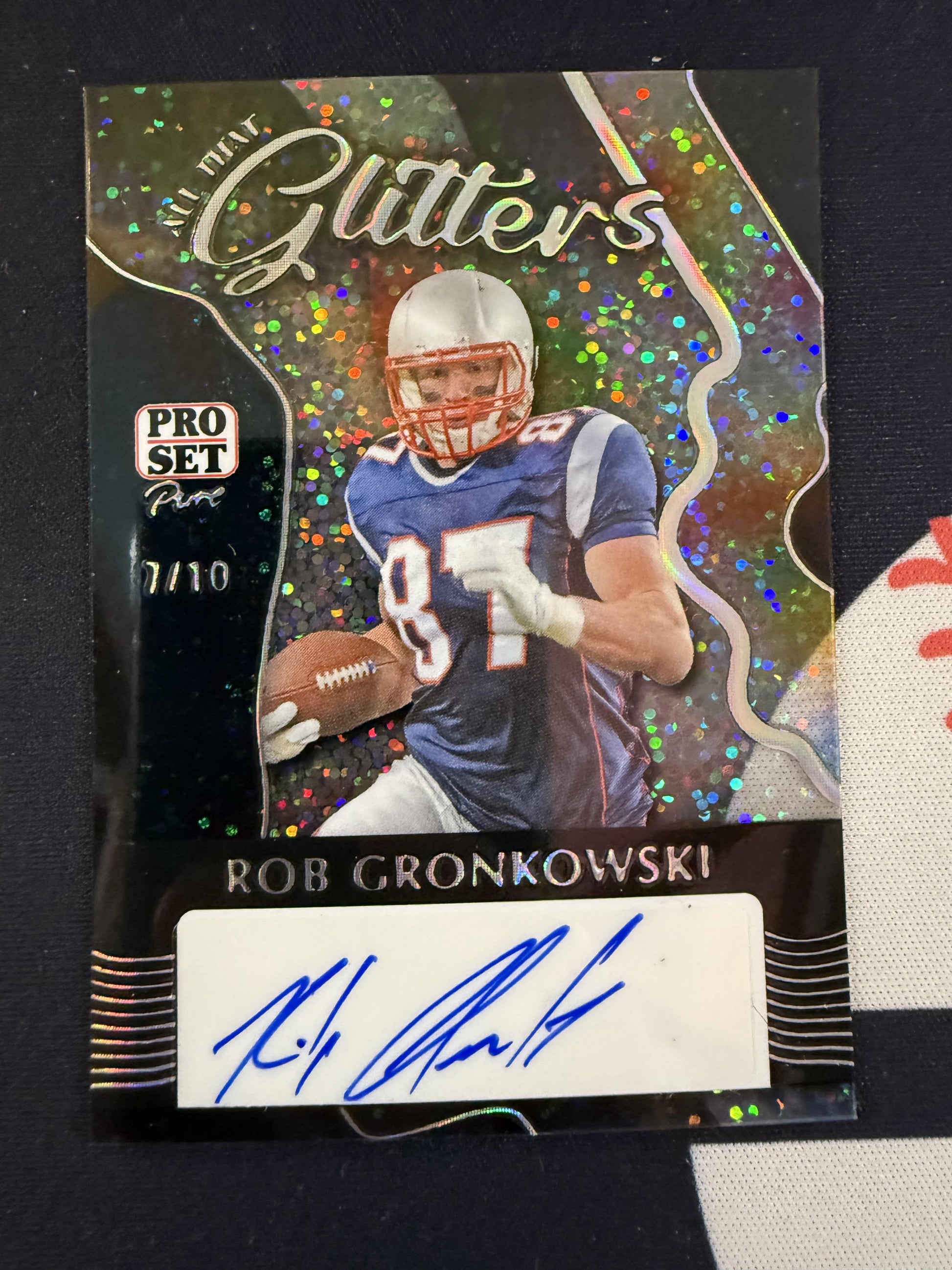 #AG-RG1 Rob Gronkowski 2024 Pro Set Pure Auto /10 All That Glitters Silver