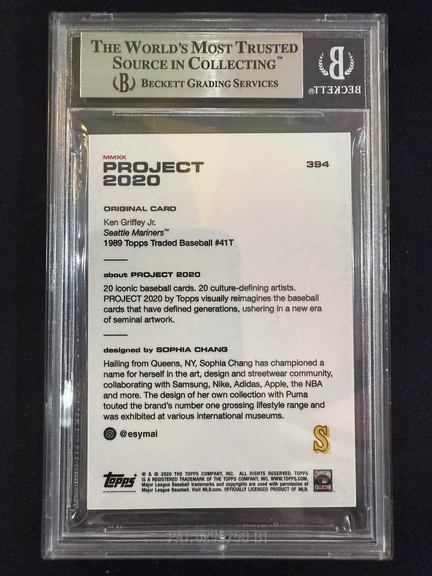 #394 Ken Griffey Jr. 2020 Topps Project 2020 Seattle Mariners sports AUTOGRAPH