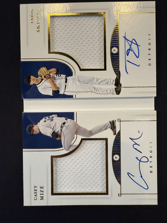 #DSM-CT Skubal/Mize 2021 Panini National Treasures Auto /99 Signature Booklet