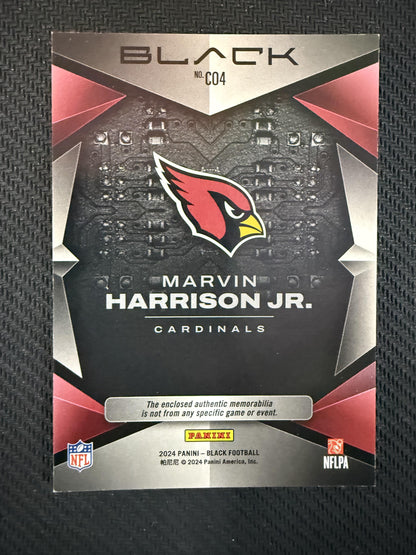 #CO4 Marvin Harrison Jr. 2024 Panini Black /50 Cardinals Components Citrine