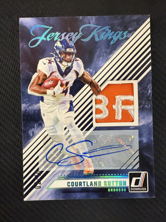 #JK-CSU Courtland Sutton 2024 Donruss /10 Broncos Jersey Kings Autographs