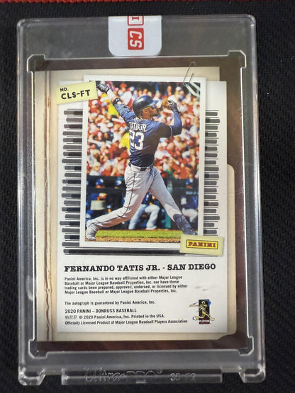 #CLS-FT Fernando Tatis Jr. 2020 Donruss AU Auto Padres Classified Signatures