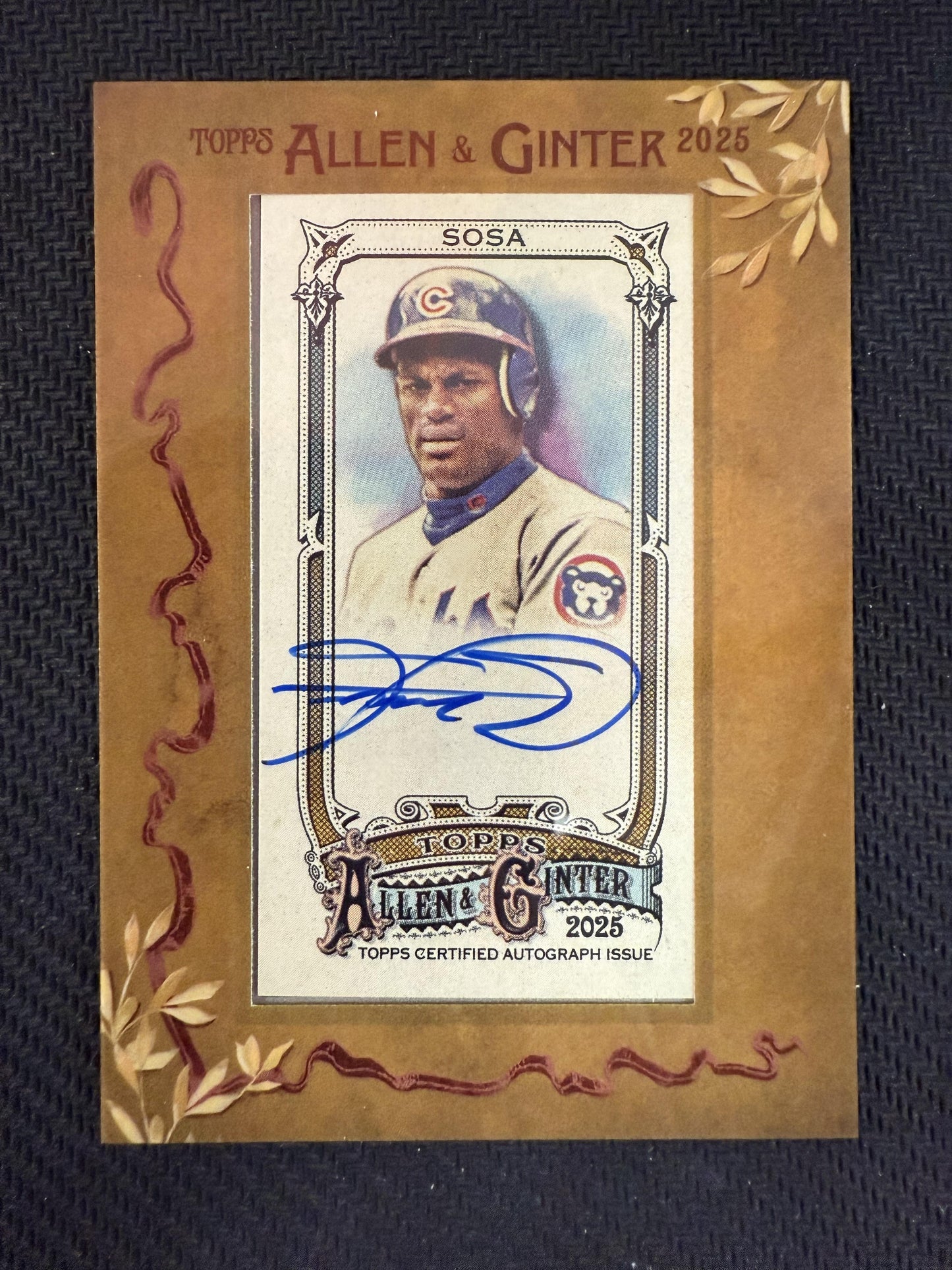 #MA-SSO SAMMY SOSA 2025 Topps Allen & Ginter CUBS FRAMED MINI AUTOGRAPH