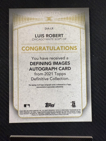 #DIA-LR Luis Robert 2021 Topps Definitive Defining Images Purple Auto /5