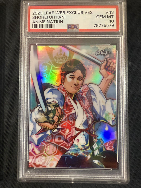 #ANB-43 Shohei Ohtani 2023 Leaf Anime Nation SN #/2689 sports