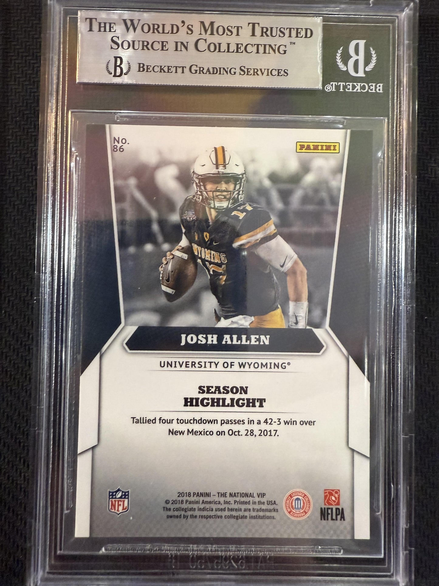 #86 Josh Allen 2018 Panini National Sports Collectors VIP Cowboys