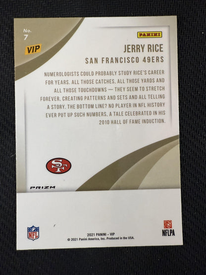 #7 Jerry Rice 2022 Panini National Sports Collectors VIP Tiger Stripes