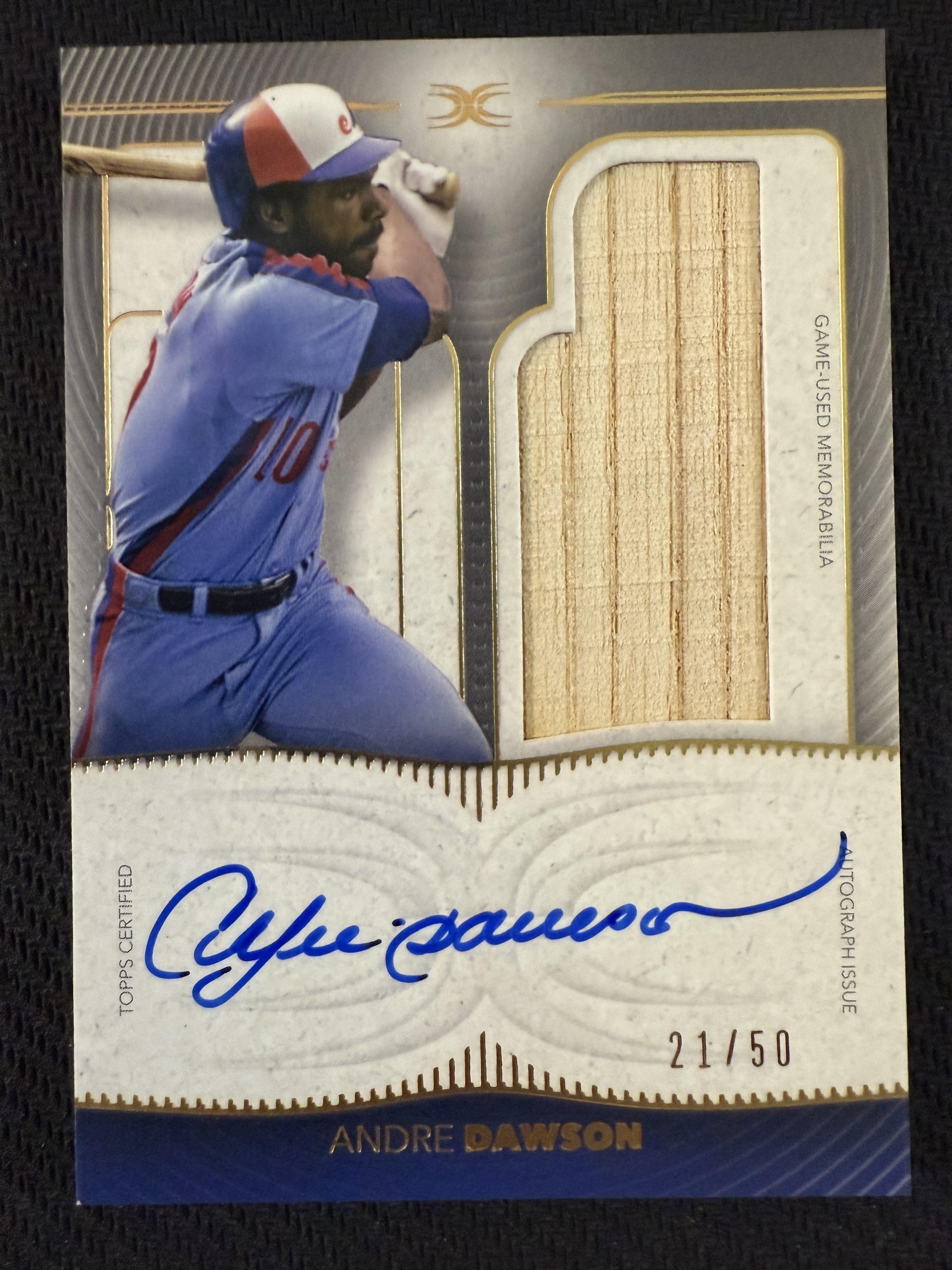 #DARC-ADA Andre Dawson 2021 Topps Definitive Collection Relic Auto /50 Expos