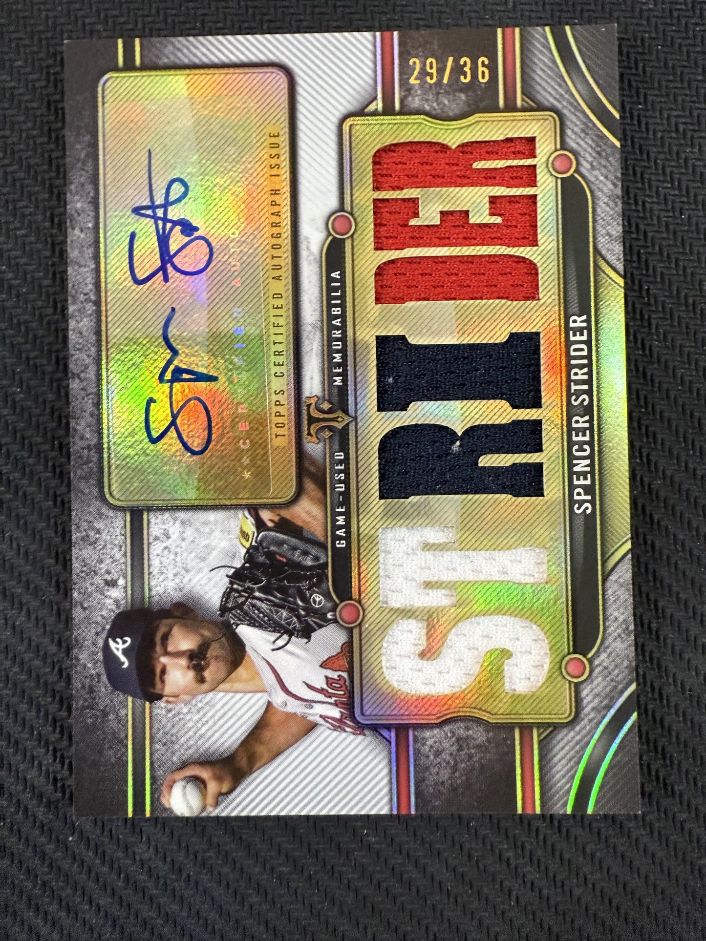 #TTAR-SST1 Spencer Strider 2024 Topps Triple Threads /36 Braves Auto Relics