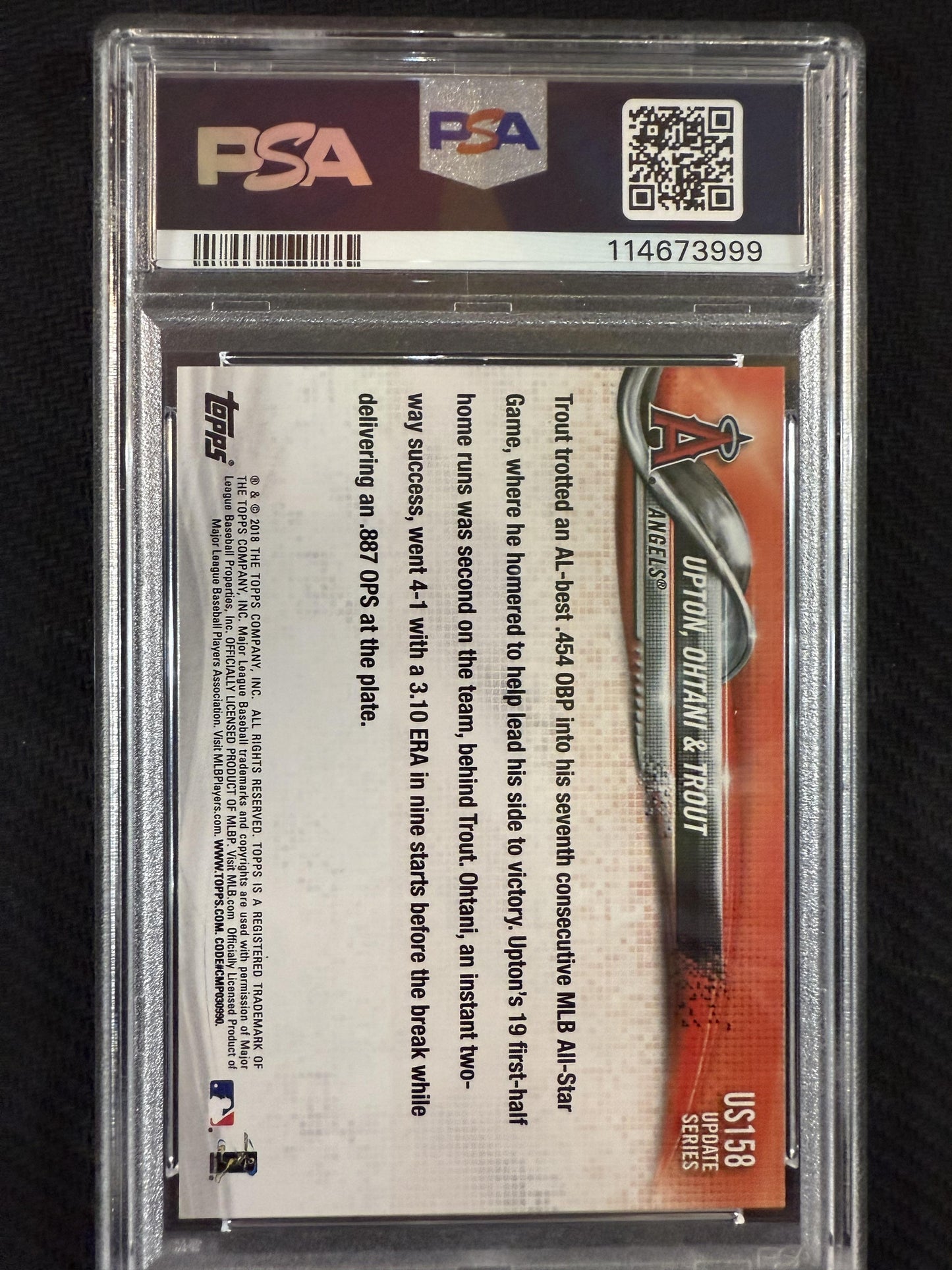 #US158 Justin Upton / Shohei Ohtani / Mike Trout 2018 Topps Update Angels sports