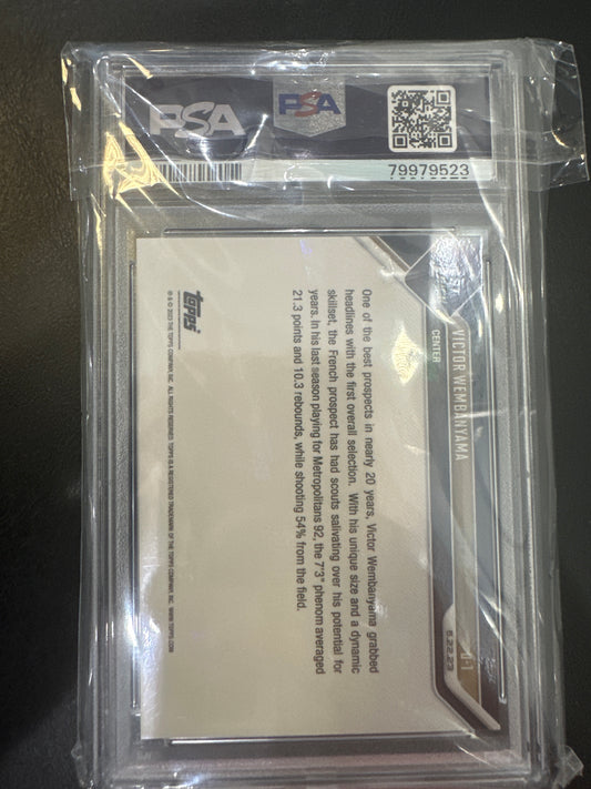 Victor Wembanyama D1 2023 Topps Now Draft PSA 10