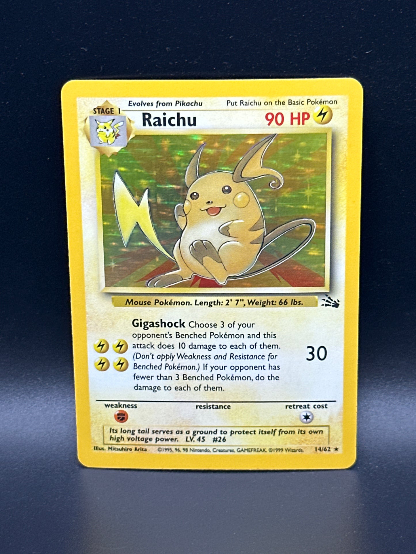 Raichu #14/062* (Fossil)