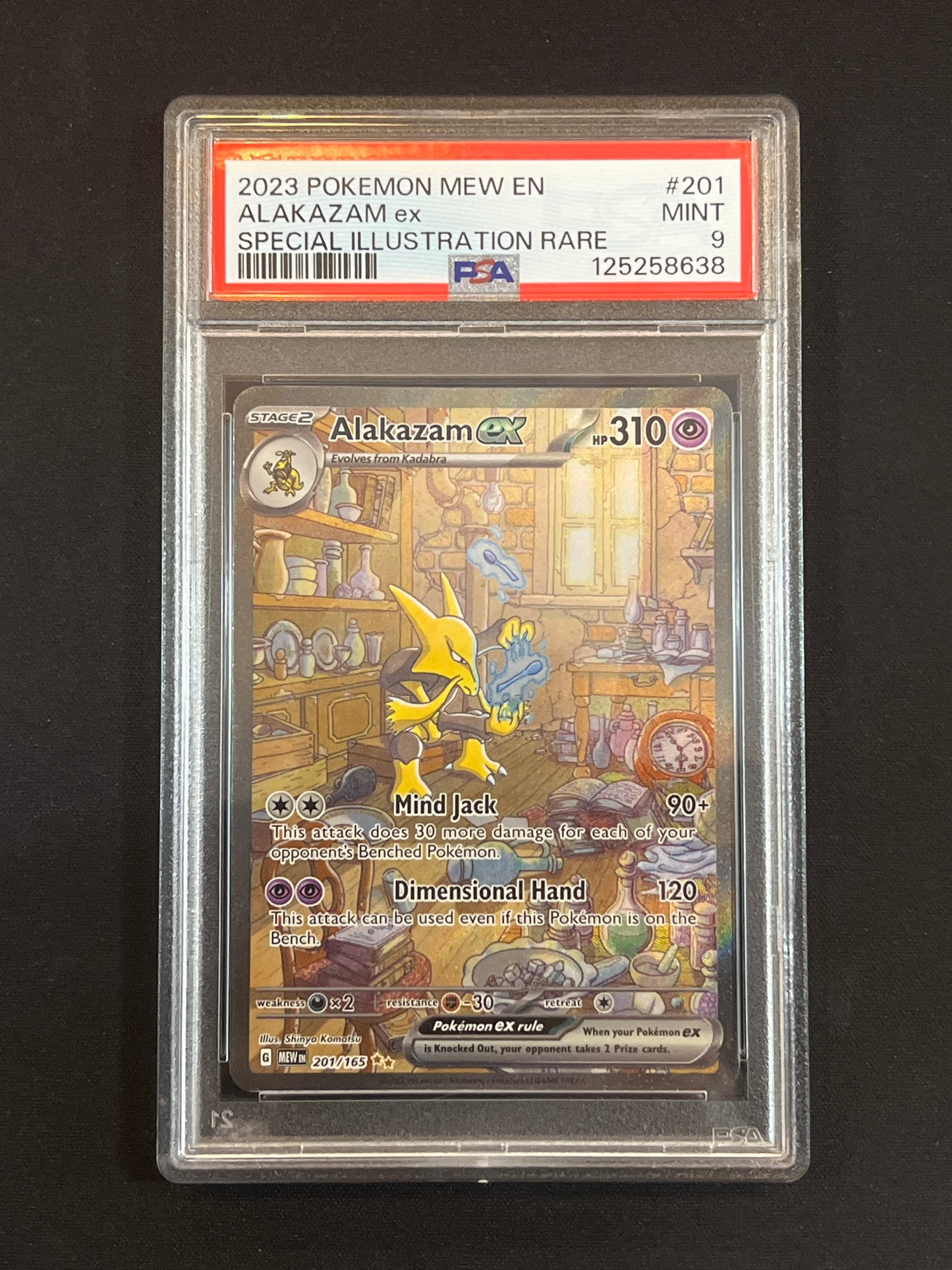 #201/165 Alakazam EX PSA 9 - SV: 151