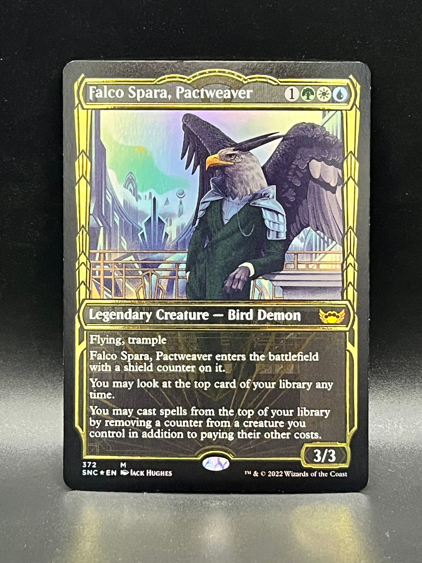 Falco Spara, Pactweaver #372 (Gilded Foil)