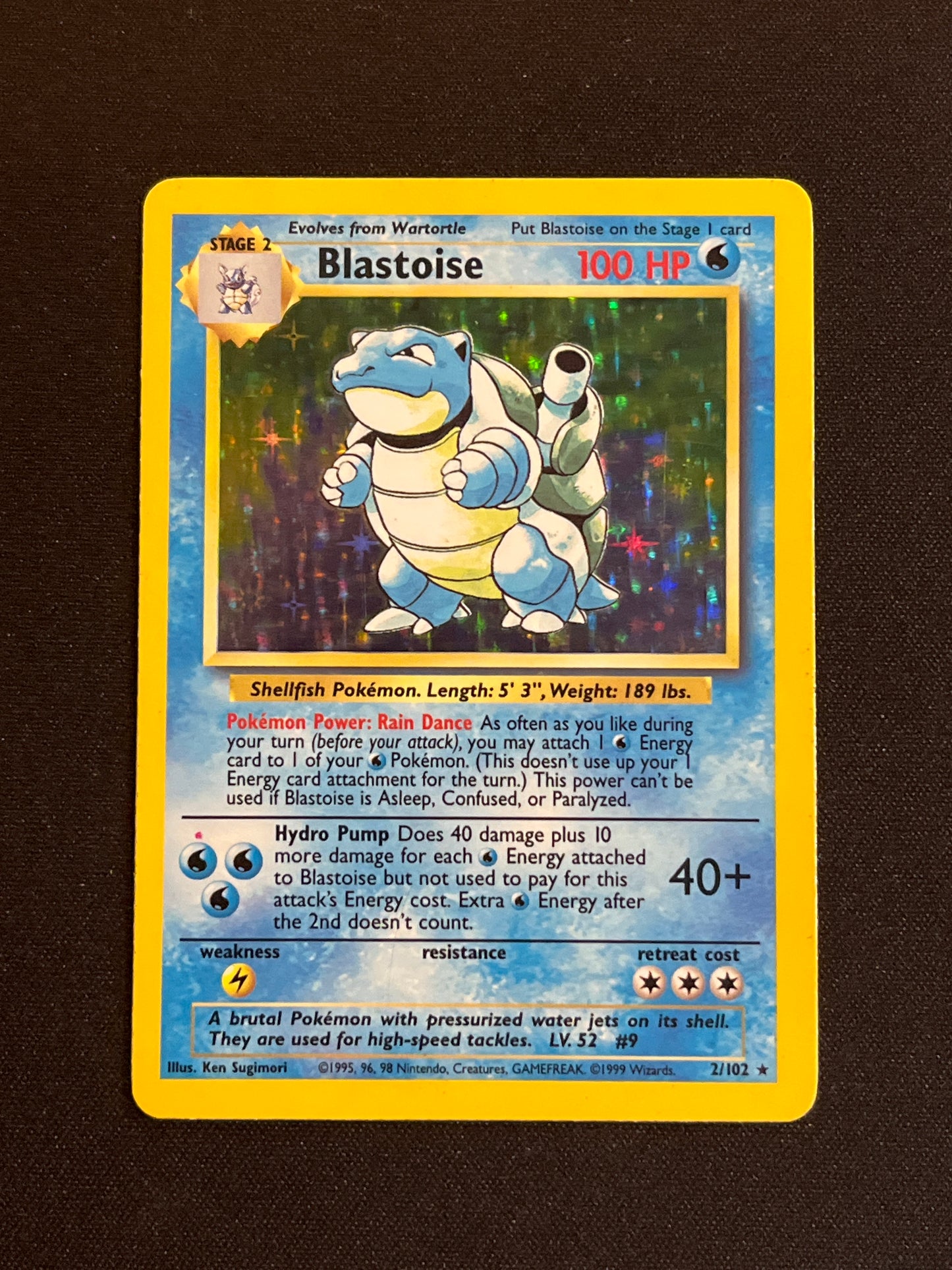 Blastoise #2/102 Red Dot Error - Base Set